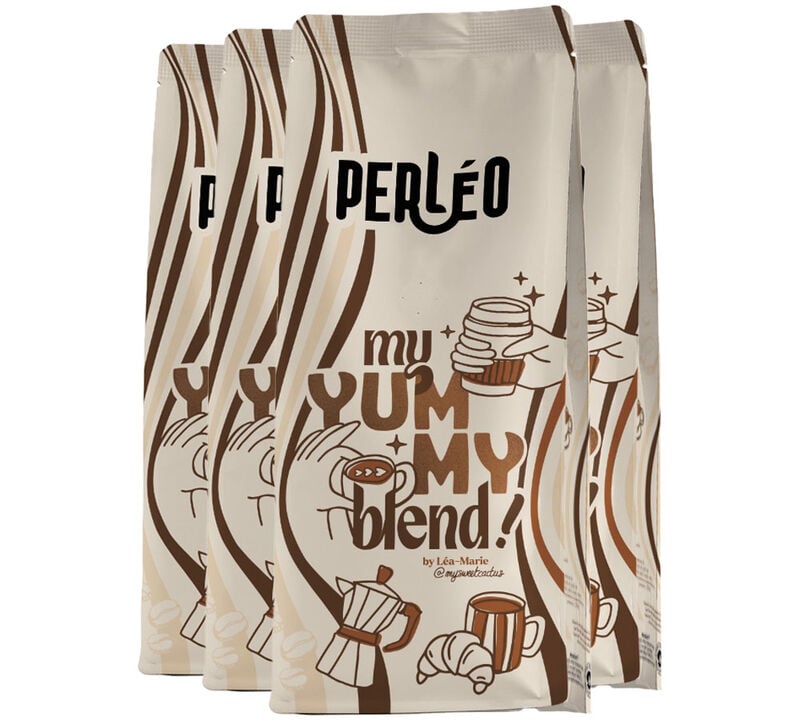 4 x 230 g - Café en grain - My Yummy Blend - PERLÉO - 1
