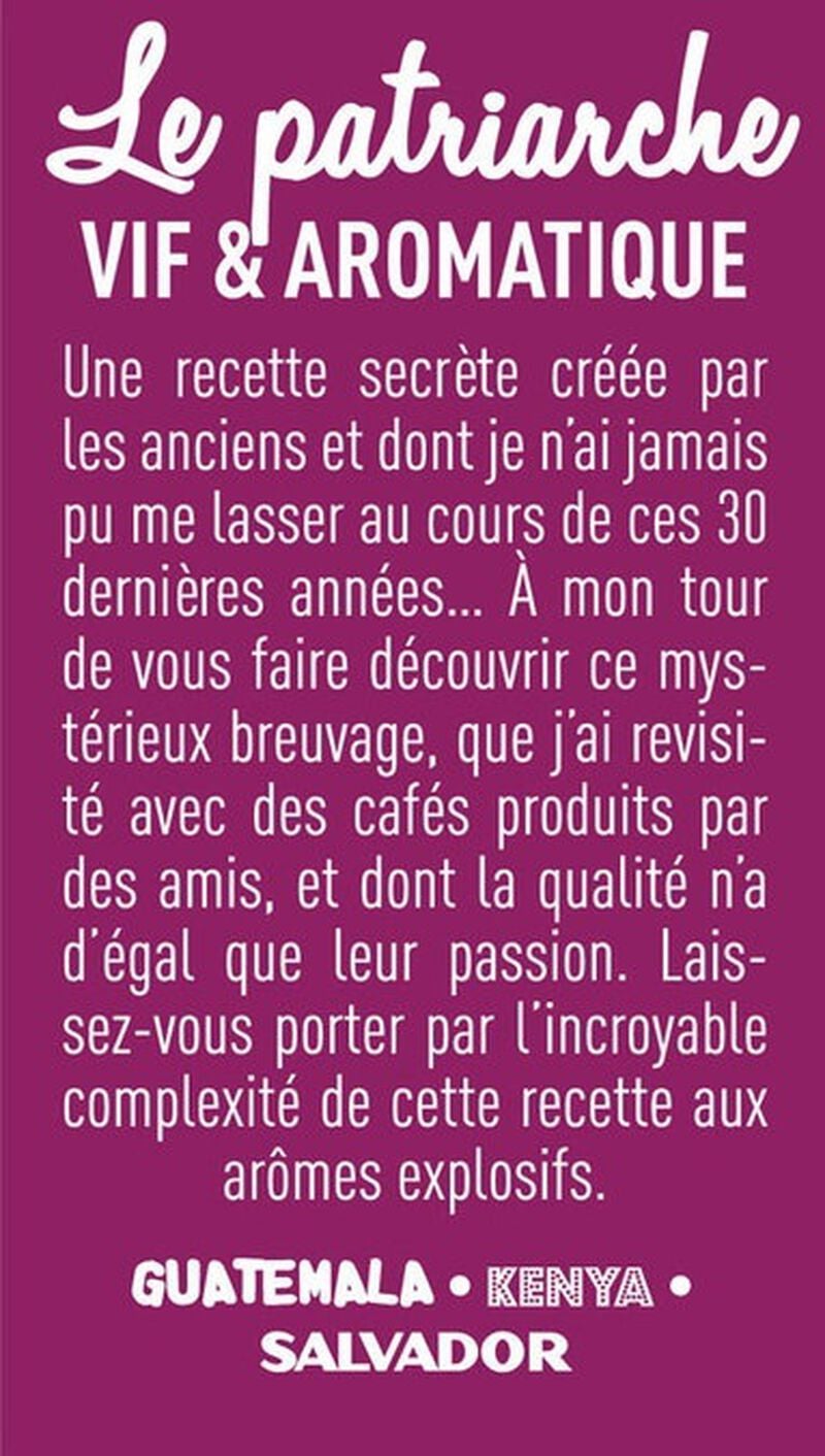 1 kg - Café en grain - Le Patriarche - CAFÉS TCHANQUÉ - 2