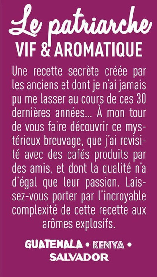 1 kg - Café en grain - Le Patriarche - CAFÉS TCHANQUÉ - 2