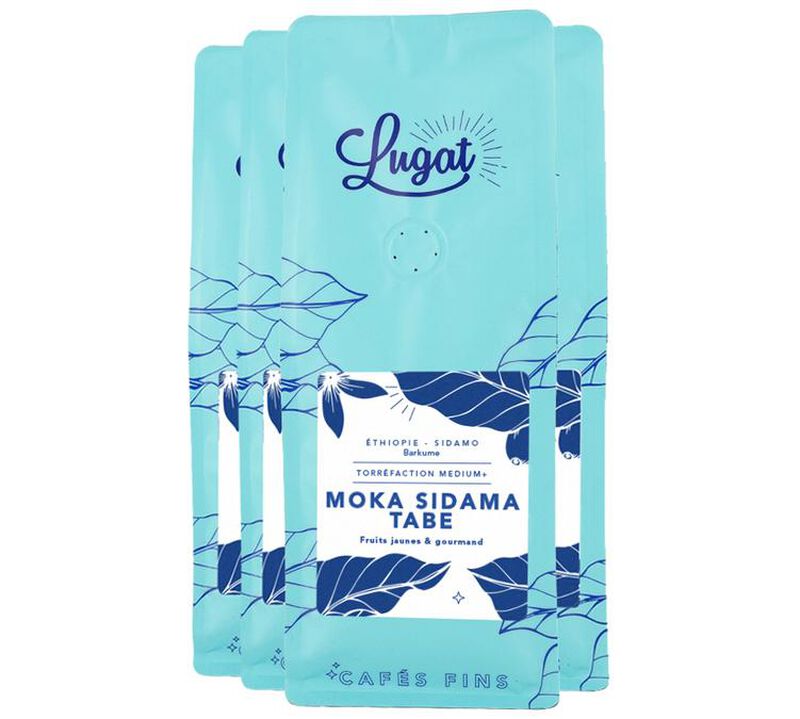 4 x 250 g - Café en grain - Éthiopie Moka Sidama Tabé - LUGAT - 1