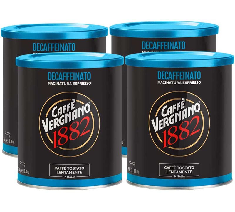 4 x 250 g - Café moulu - 1882 Décaffeinato - CAFFÈ VERGNANO - 1