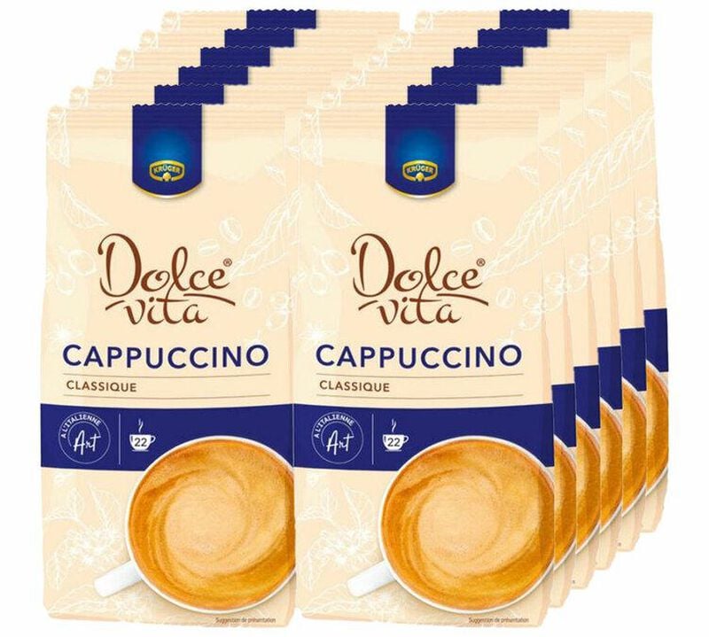12 x 380 g - Café soluble - Cappuccino classique - DOLCE VITA - 1