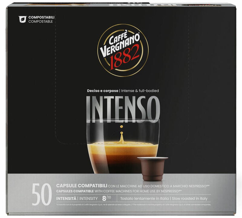 100 capsules compatibles Nespresso* Original Espresso Intenso - CAFFE VERGNANO - 2