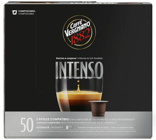 100 capsules compatibles Nespresso* Original Espresso Intenso - CAFFE VERGNANO - 2