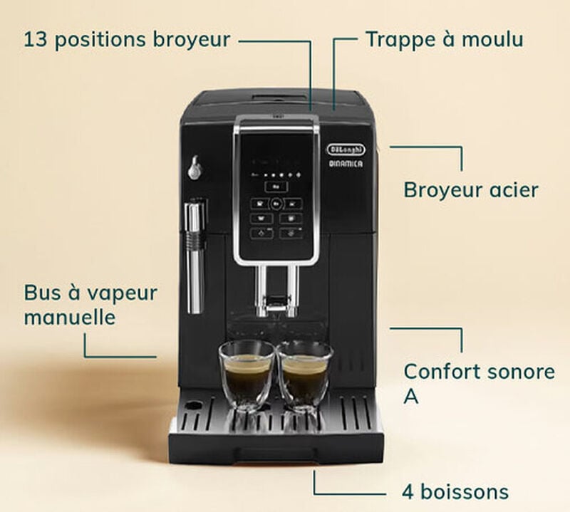 Expresso Broyeur DELONGHI Dinamica FEB 3515.B Noir - 2