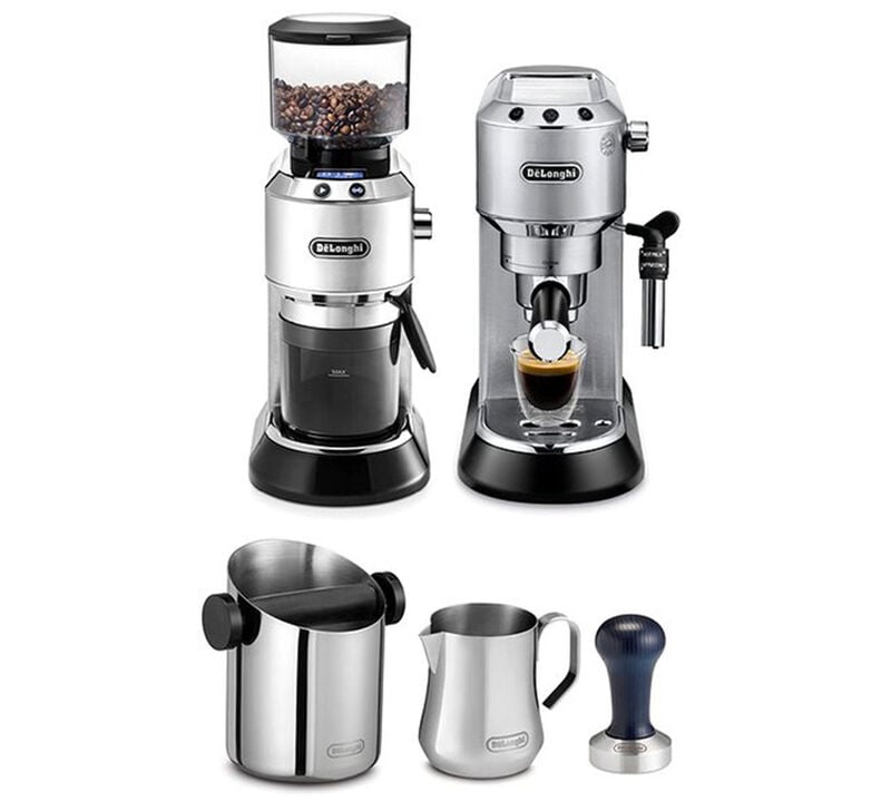 DELONGHI Pack barista ECKG6821.M machine expresso Dedica et moulin à café + accessoires - 1
