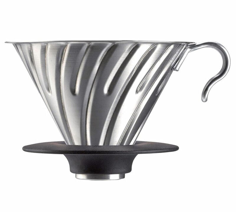 Dripper Hario V60 VDM-02 conique en acier inoxydable 2 à 4 tasses - 1