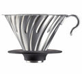 Dripper Hario V60 VDM-02 conique en acier inoxydable 2 à 4 tasses - 1