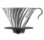 Dripper Hario V60 VDM-02 conique en acier inoxydable 2 à 4 tasses - 1