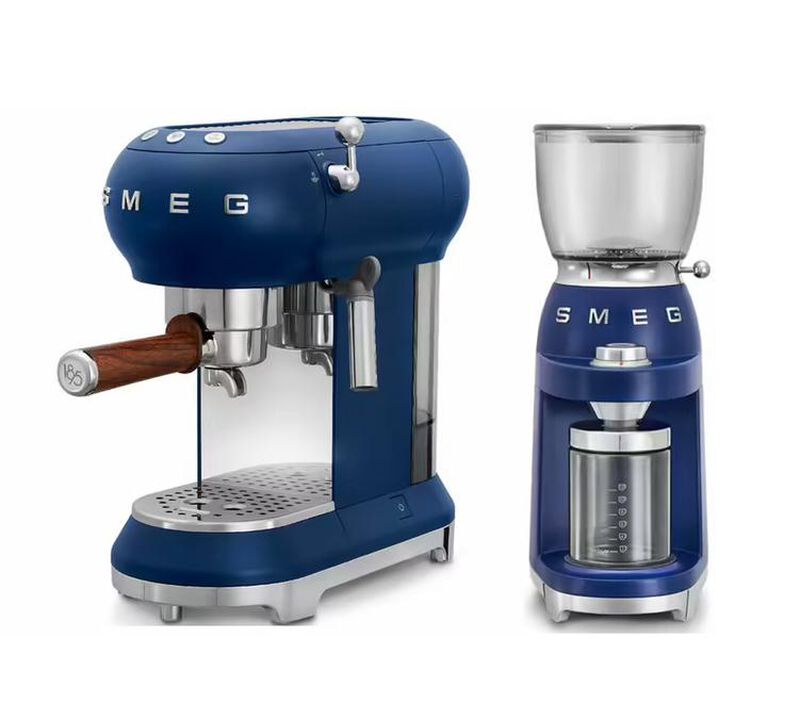 Machine expresso SMEG Bleu 1895 + Moulin SMEG by 1895 Lavazza - 1