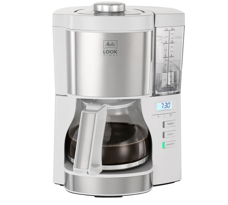 Cafetière blanche Melitta Look V Timer blanc 1025-07 + offre cadeaux - 1